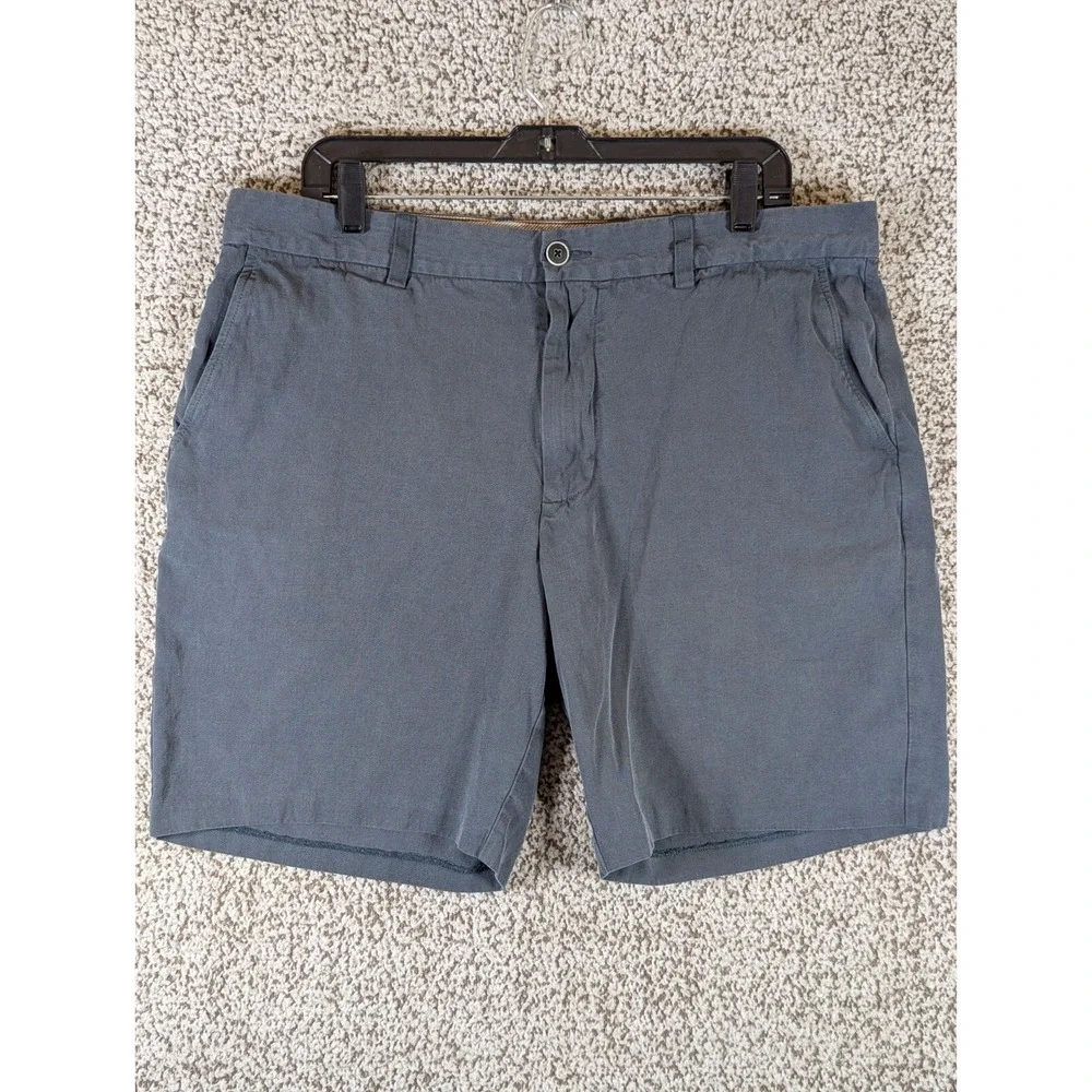 Tommy Bahama 100 Percent Silk Chino Shorts Men's 36 (Tag 38) Gray‎